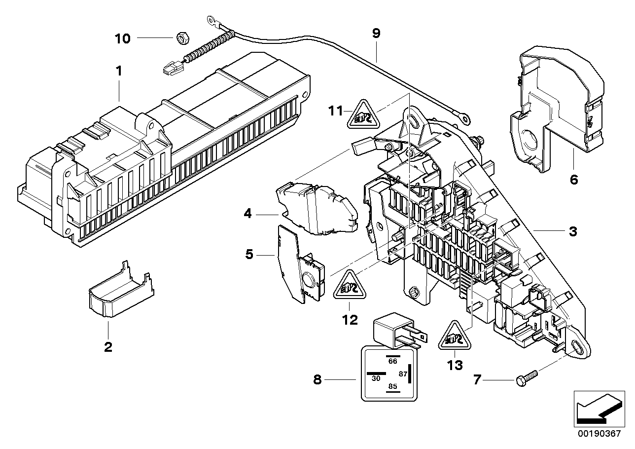 Genuine BMW 61138387158 E63 E61 E64 Socket Housing 5POL./ Z-CODE (Inc. 535i, 635d & 528i)