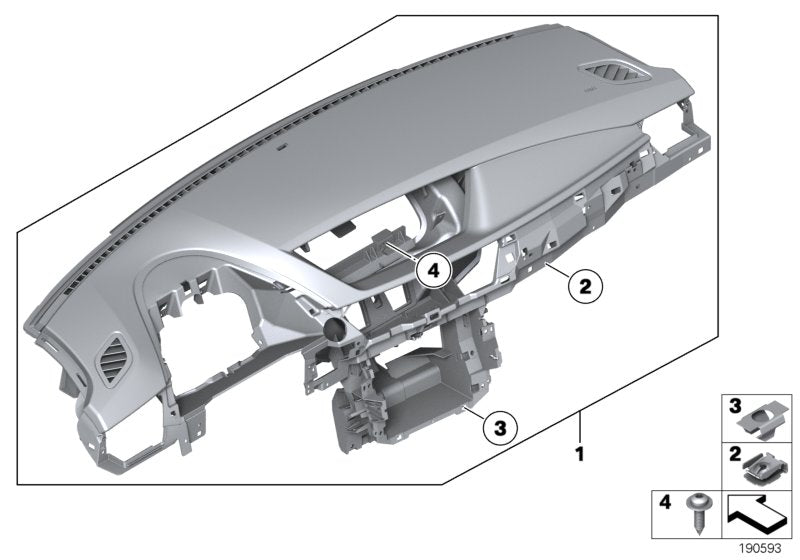 Genuine BMW 51452991239 E84 Trim Panel Dashboard Left hand drive (Inc. X1)