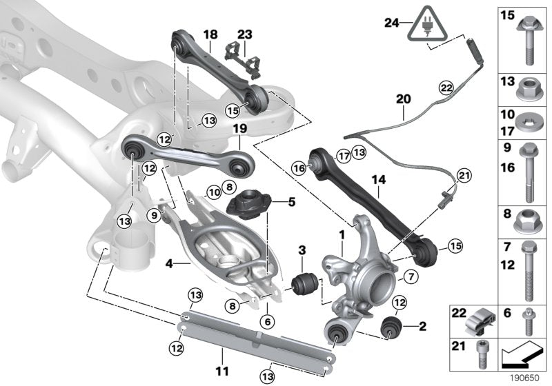 Genuine BMW 33322406289 Repair Kit, Control Arm, Left VALUE LINE