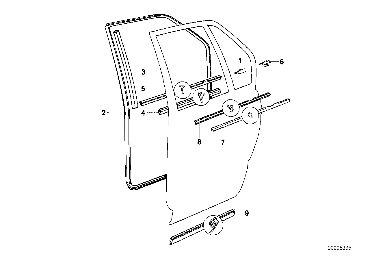 Genuine BMW 51421945437 E32 Clamp (Inc. 750i, 730i & 750iLS)