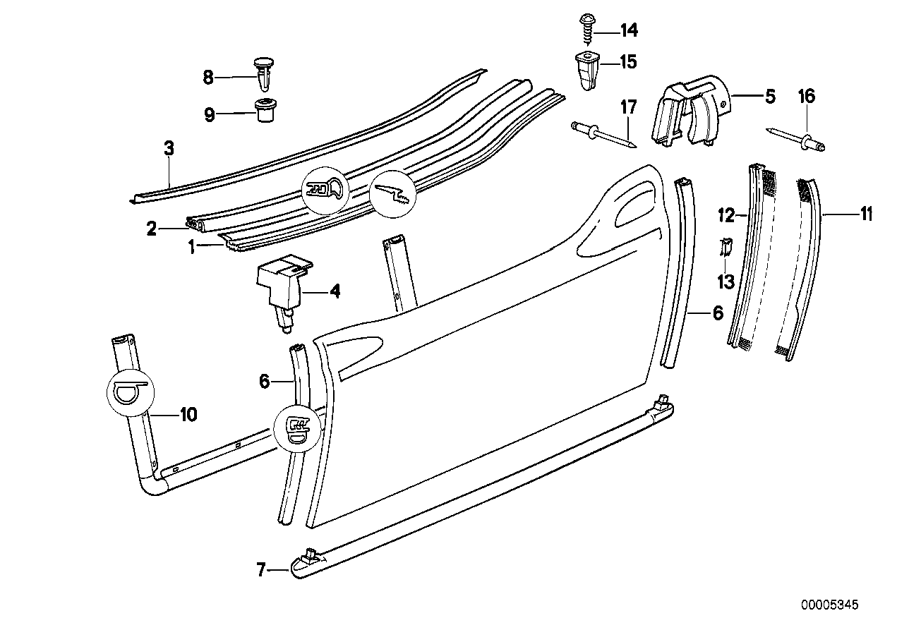 Genuine BMW 51212291864 Brush Right (Inc. Z1)