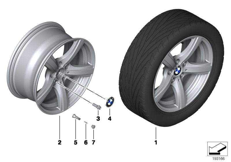 Genuine BMW 36116785240 E89 Light Alloy Rim 8JX17 ET:29 (Inc. Z4 28i, Z4 30i & Z4 20i)