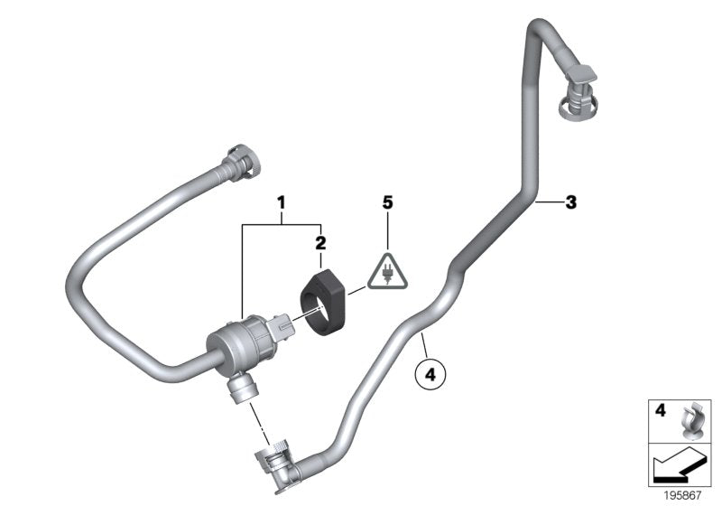 Genuine BMW 13907636140 F25 Fuel Tank Breather Line (Inc. X3 28iX)