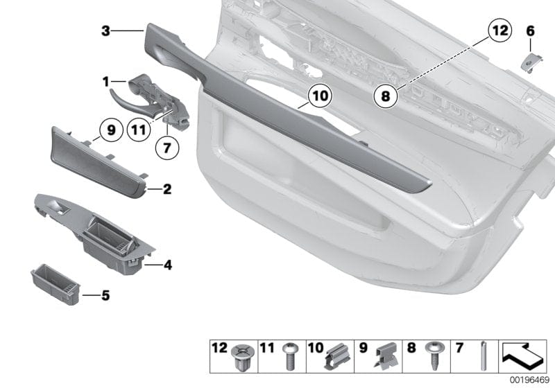 Genuine BMW 51429168645 Ashtray Finisher, Left OYSTER (Inc. 750LiX, 740dX & 730i)