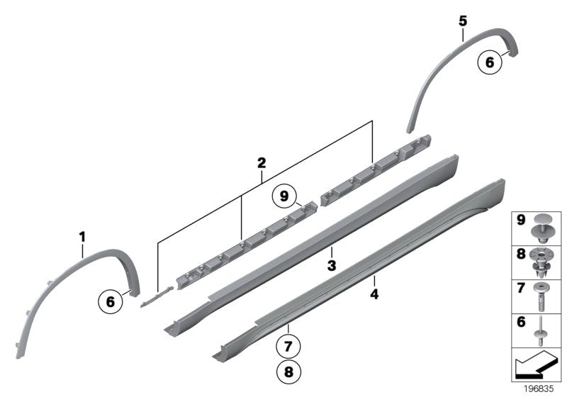 Genuine BMW 51777345045 E84 Left Door Sill Cover SPORTLINE (Inc. X1)