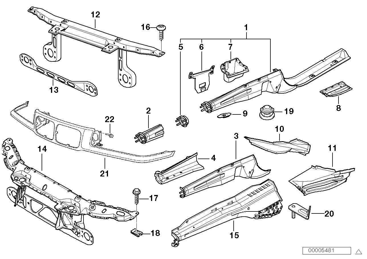 Genuine BMW 41118122547 E36 Supporting Strut, Front Wall Left (Inc. 320i, 325is & 316i)