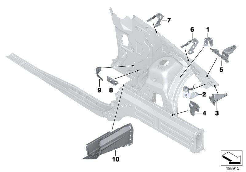Genuine BMW 41102992907 E84 Deformation Element, Rear Left (Inc. X1)
