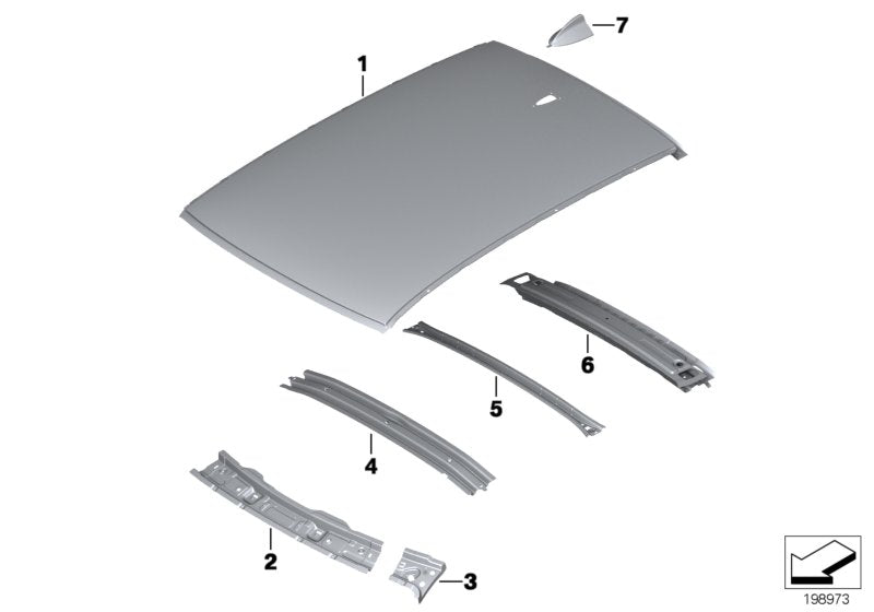 Genuine BMW 41312993052 E84 Roof Bow, Front (Inc. X1)