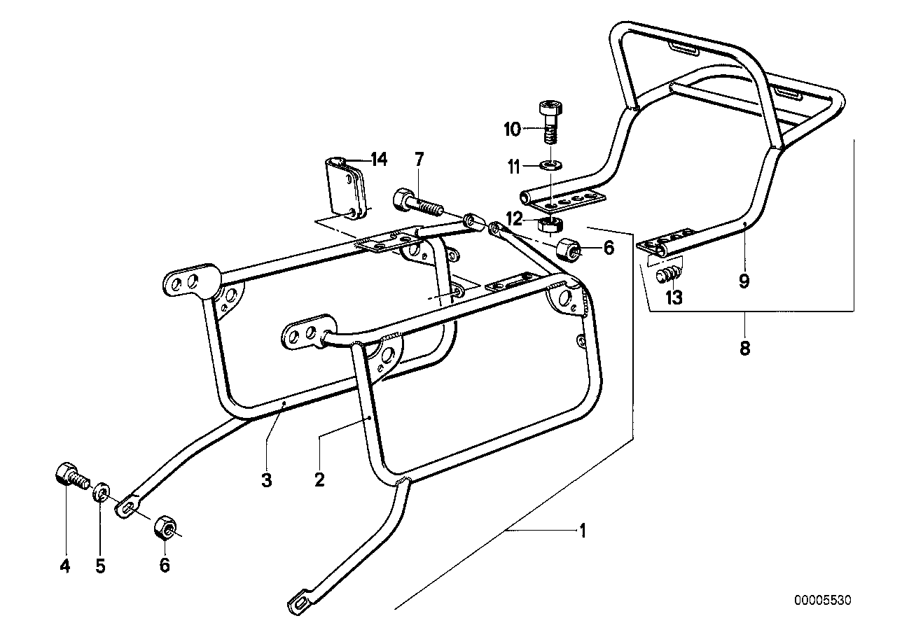 Genuine BMW 46541240942 Case Holder Right CR (Inc. R75/6, R60/6)