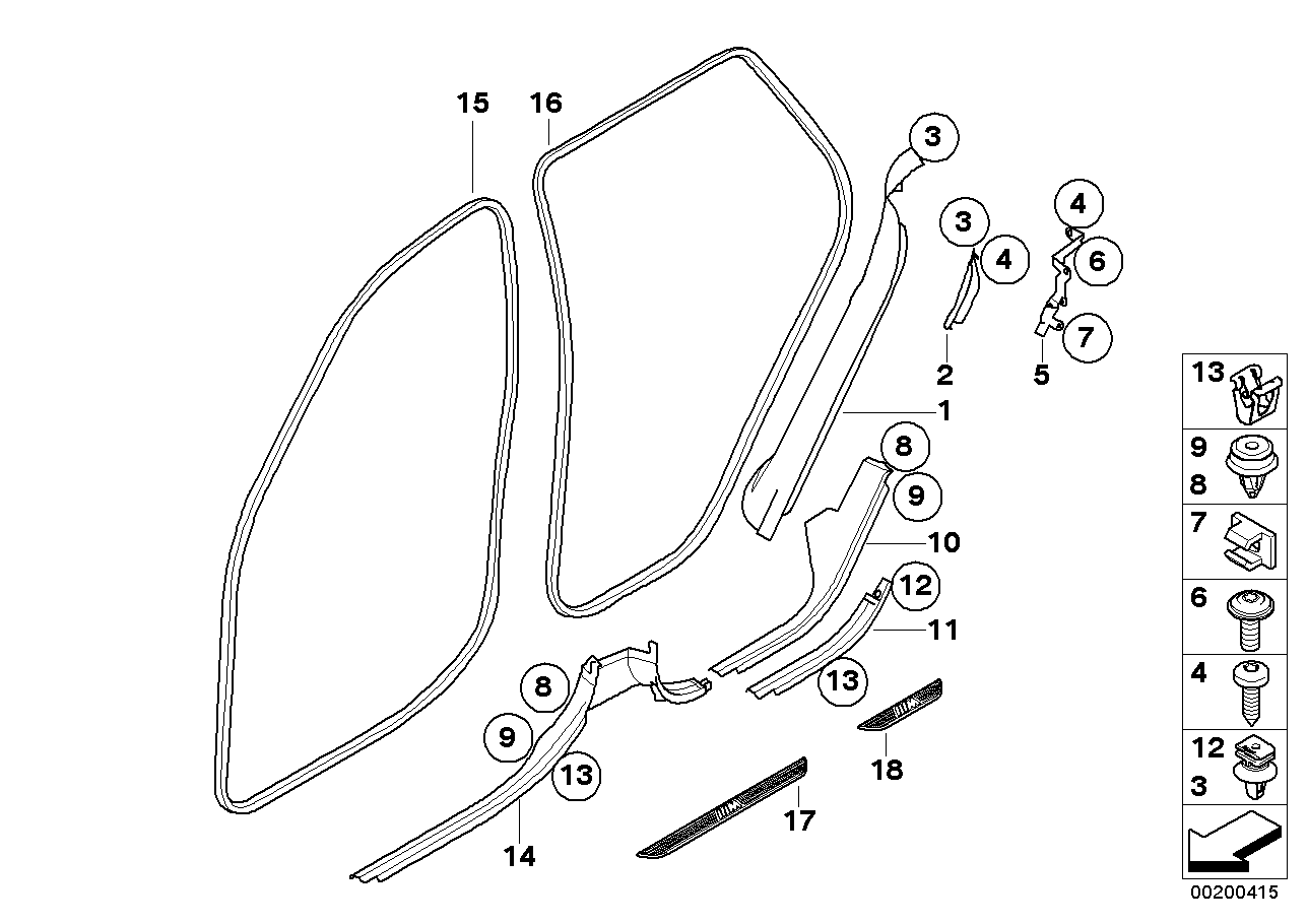 Genuine BMW 51476969500 E70 Cover Strip, Entrance Rear Right TABAK (Inc. X5)