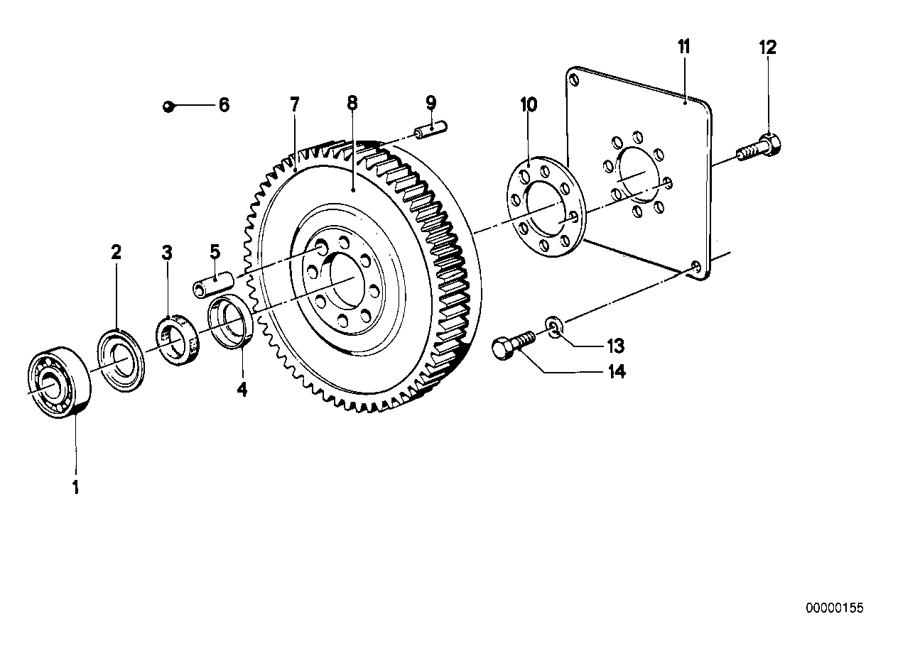Genuine BMW 11221713883 E30 E28 Flywheel (Inc. 525e, 520i & 325e)