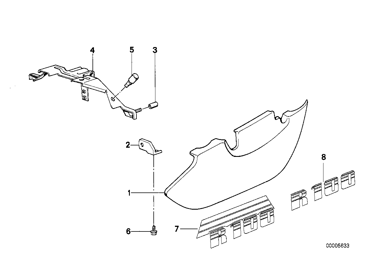 Genuine BMW 46631452402 Holder RECHTS (Inc. R 65 RT)