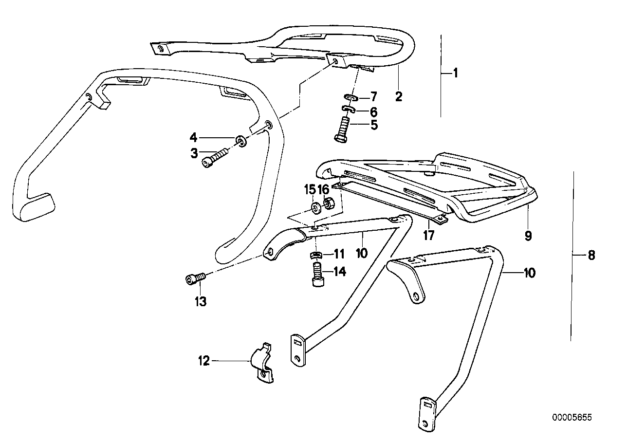 Genuine BMW 46542303555 Bracket Left (Inc. R 65 RT)