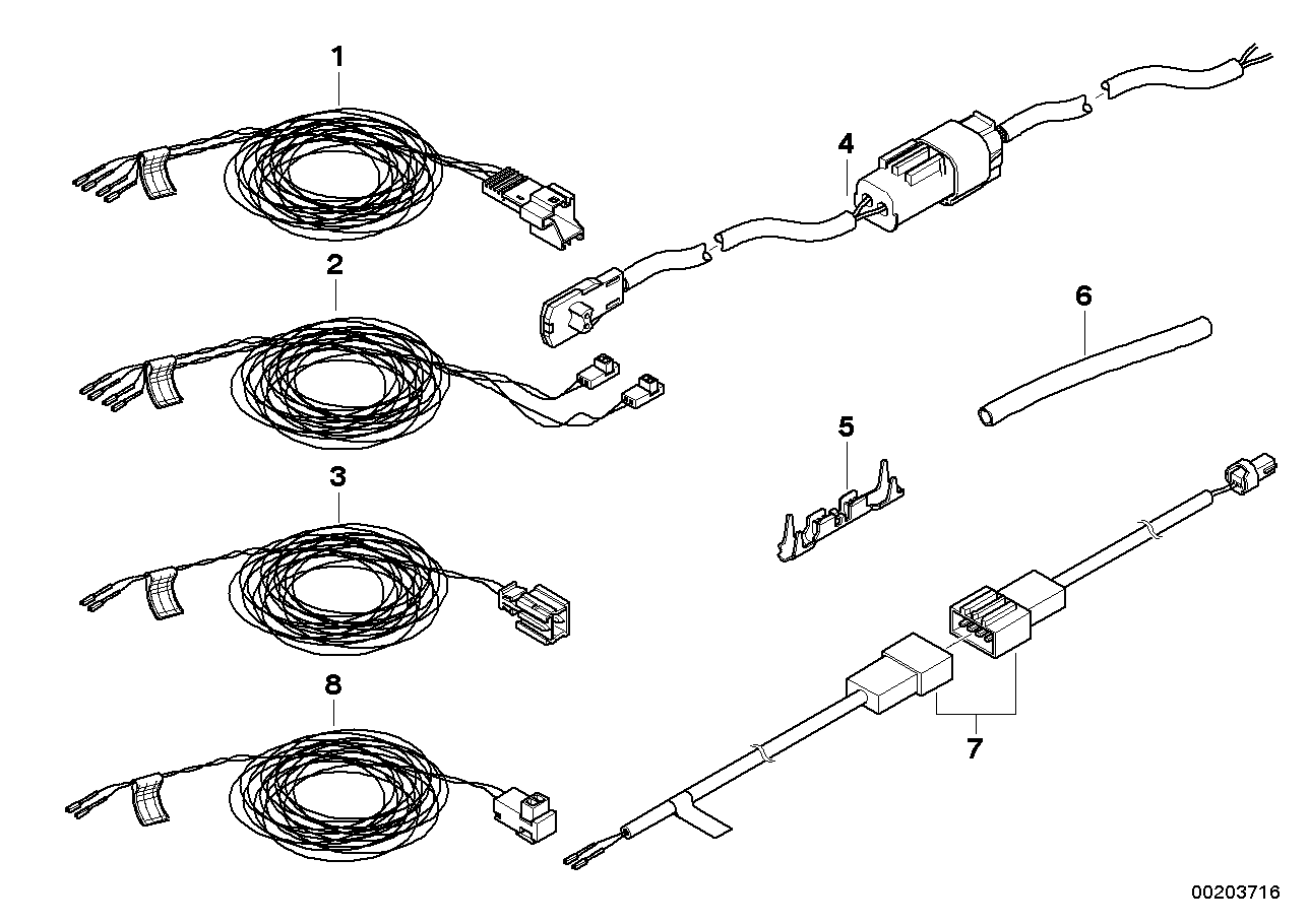 Genuine BMW 61129191749 E60 E61 E64 Rep. Cable For Its Head Airbag (Inc. 545i, 528xi & 635d)