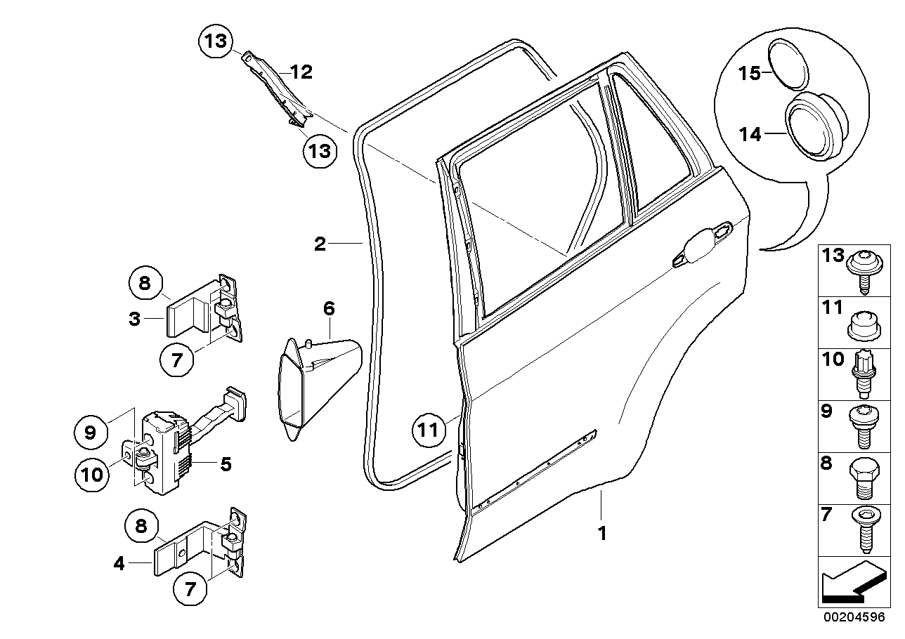 Genuine BMW 51227263447 E70 Grommet, Door Brake, Rear (Inc. X5)