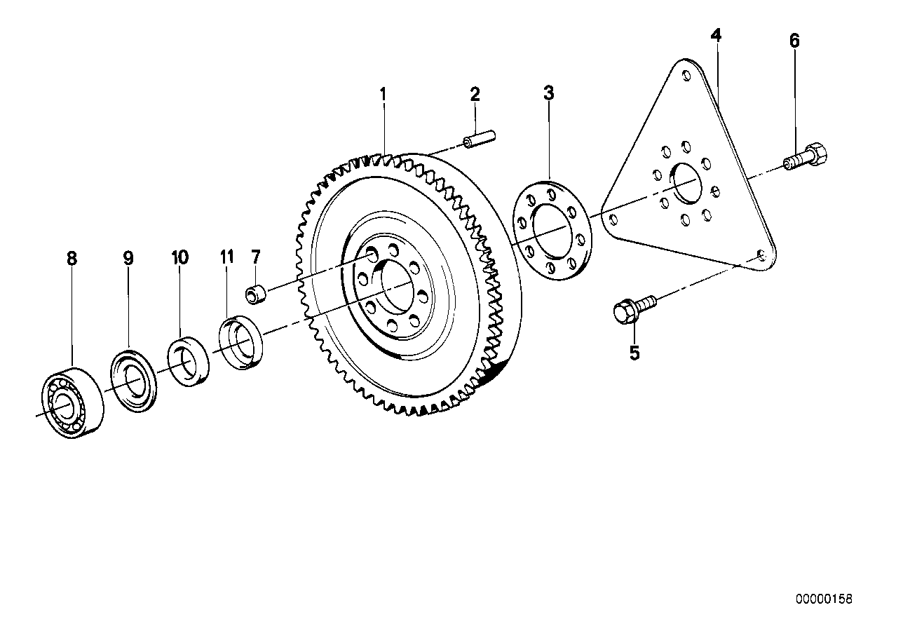 Genuine BMW 11221730680 E24 E32 E34 Flywheel (Inc. 535i, 735i & 530i)