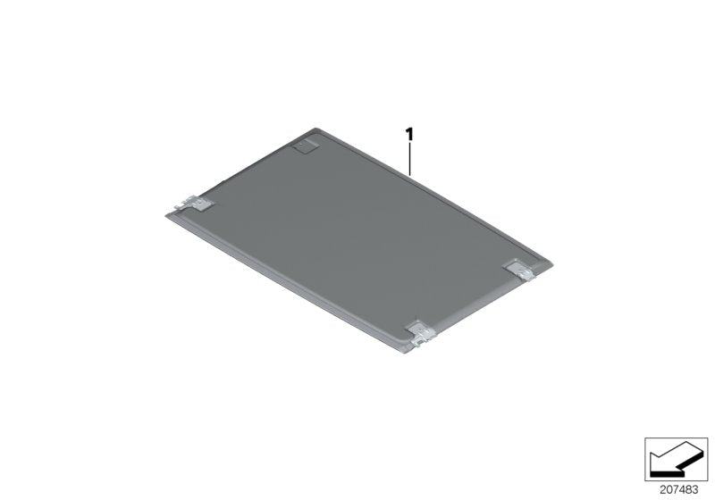 Genuine BMW 54107976673 Supended Headliner SEIDENGRAU (Inc. Alpina B7L, 535dX & 550iX)