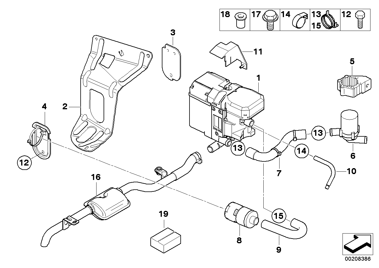 Genuine BMW 17127515471 Hose Clamp D=23mm (Inc. 545i, 530xi & 550i)