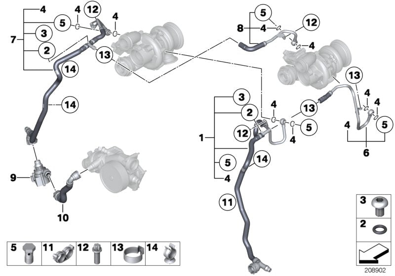 Genuine BMW 17127591231 E72 Coolant Hose (Inc. Hybrid X6)