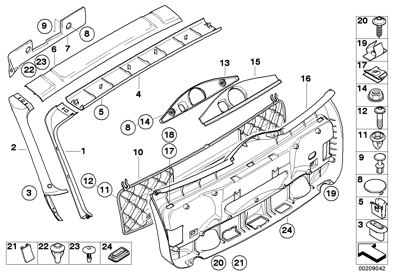 Genuine BMW 51497151007 E61 Lower Tail Lid Trim Panel SCHWARZ (Inc. 525i, 530xi & 535xi)