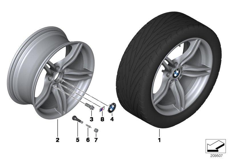 Genuine BMW 36117842136 E89 Light Alloy Rim 9JX19 ET:40 (Inc. Z4 20i, Z4 35i & Z4 28i)
