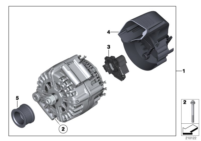 Genuine BMW 12318657240 Exch. Generator VALEO 180A (Inc. M760iX & M760LiX)
