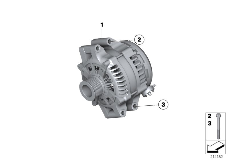 Genuine BMW 12317616121 F15 F21 Exch. Generator 215A (Inc. X5 35iX, 640i & 435i)