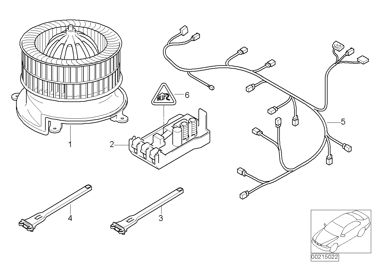 Genuine BMW 61126914300 E66 RR1 Set Of Cables For Auto. Air Conditioning (Inc. 760LiS, 745d & 730d)