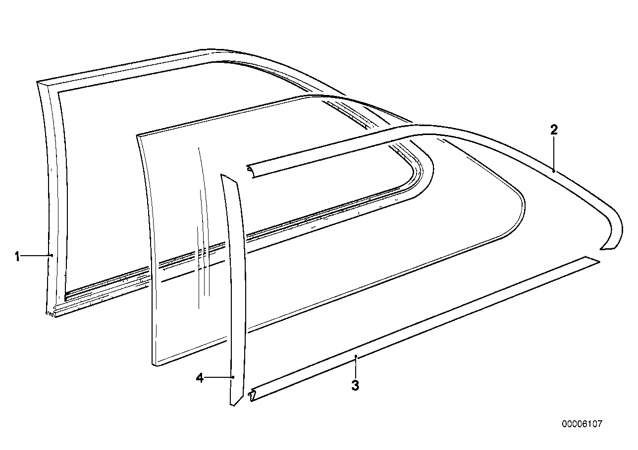 Genuine BMW 51361840909 E21 Moulding Upper Left (Inc. 318, 320i & 316)