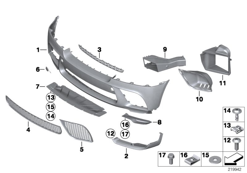 Genuine BMW 51712161761 E71 E72 Air Duct Moek, Enclosed, Left (Inc. X6)