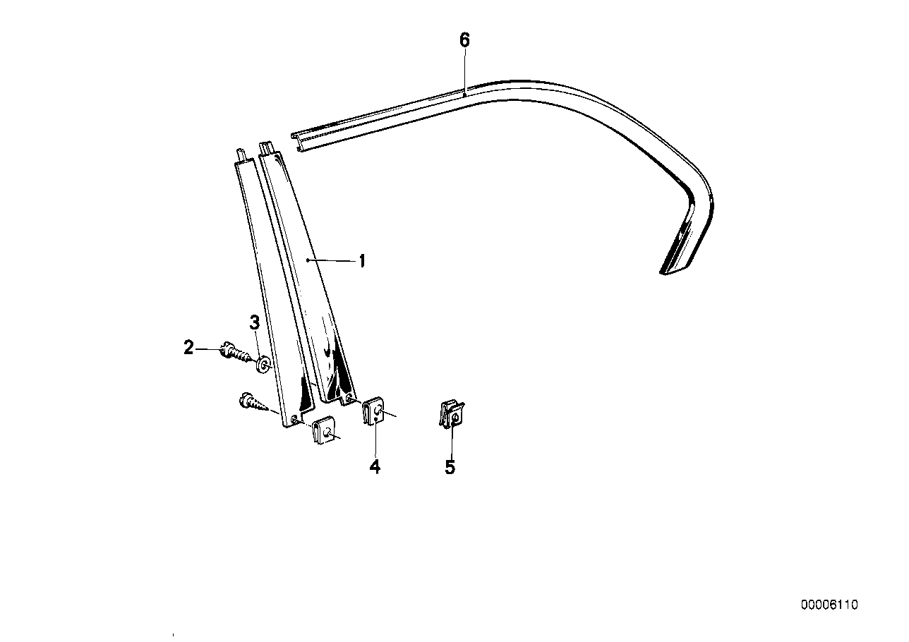 Genuine BMW 51341850865 E23 Moulding Window Frame Left (Inc. 745i, 728i & 728)