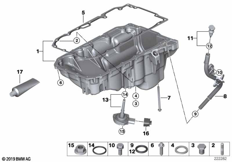 Genuine BMW 07119963151 Gasket Ring A12X17-CU