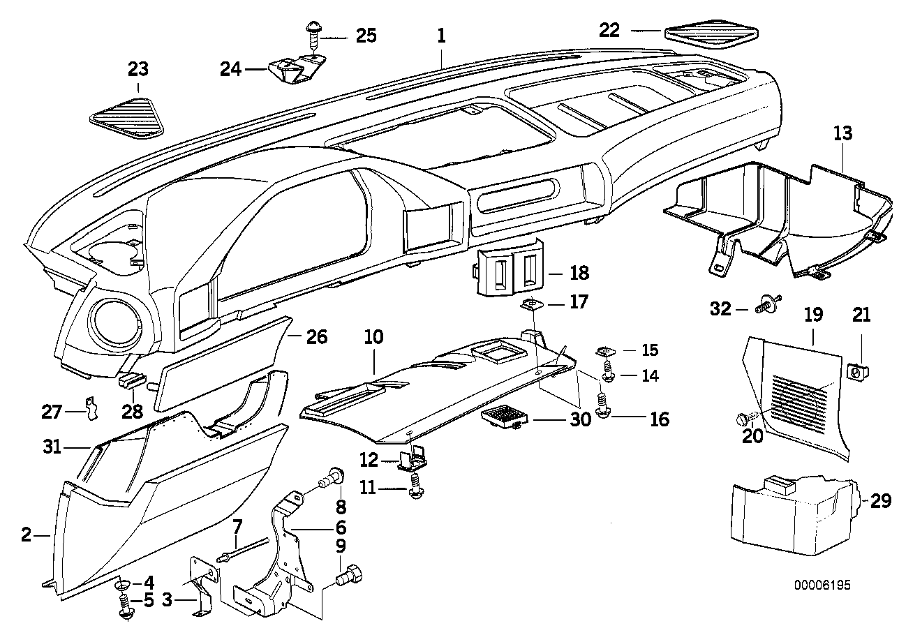 Genuine BMW 51431949609 E34 E32 Push-Button HAVANNA (Inc. 735i, 735iL & 518i)