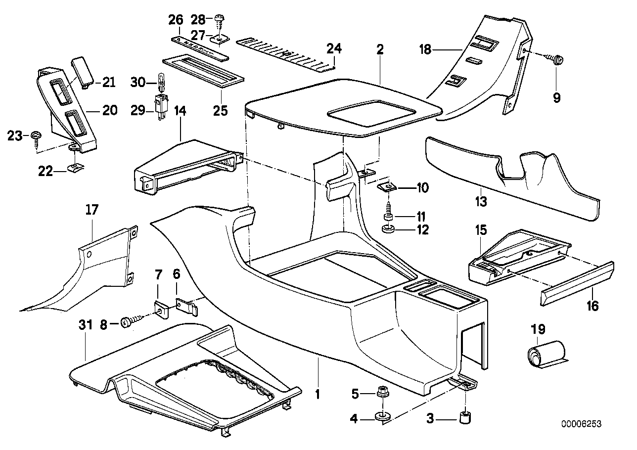 Genuine BMW 51168138050 E34 E32 Depositing Box Bottom Panel PERGAMENT (Inc. 525tds, 735i & 525i)