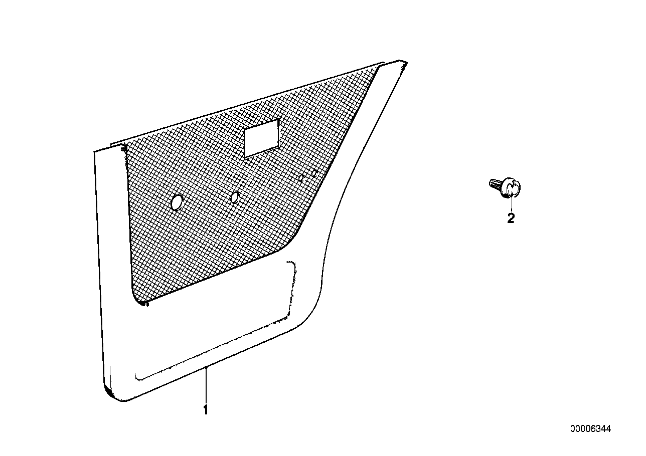 Genuine BMW 51421921334 E28 Door Lining Cloth Rear Right PACIFIC (Inc. 525i, 528e & 520i)