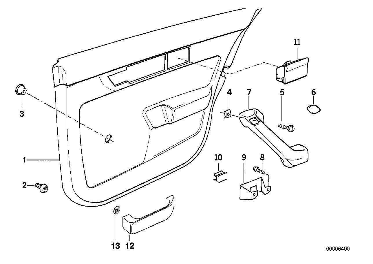 Genuine BMW 51428155917 E34 Door Lining Cloth Rear Left 0406/411 ANTHR. (Inc. 525td, 520i & 530i)