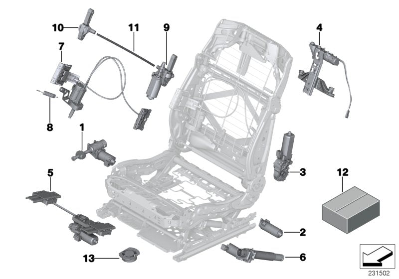 Genuine BMW 52107242069 Set Of Flexible Shafts (Inc. 528iX, 520d ed & 750i)