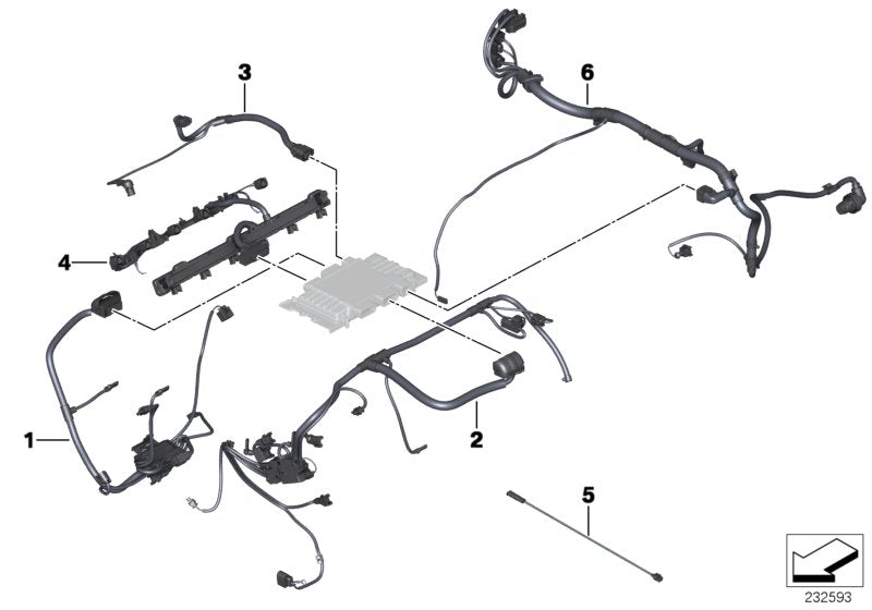 Genuine BMW 12517594751 Wiring Harness, Engine Ignition Module (Inc. 730i, 523i & 530i)