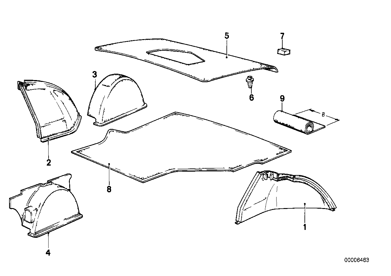 Genuine BMW 51491849473 E23 Trunk Lid Trim Panel (Inc. 732i, 728i & 730)