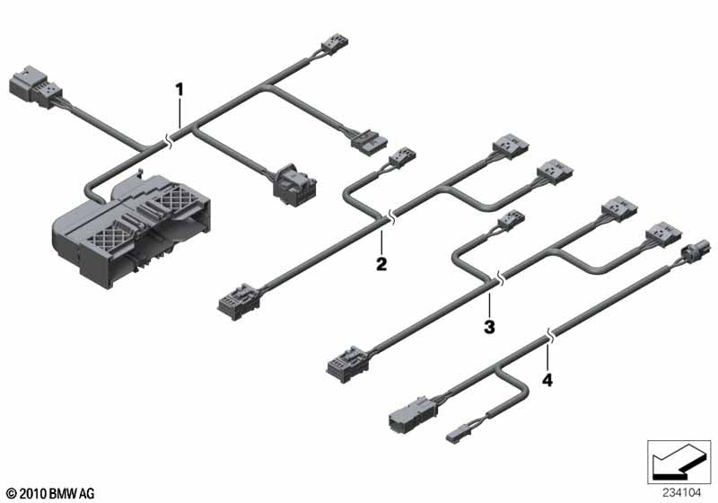 Genuine BMW 61129316663 Wiring Set Seat, Passenger'S Side