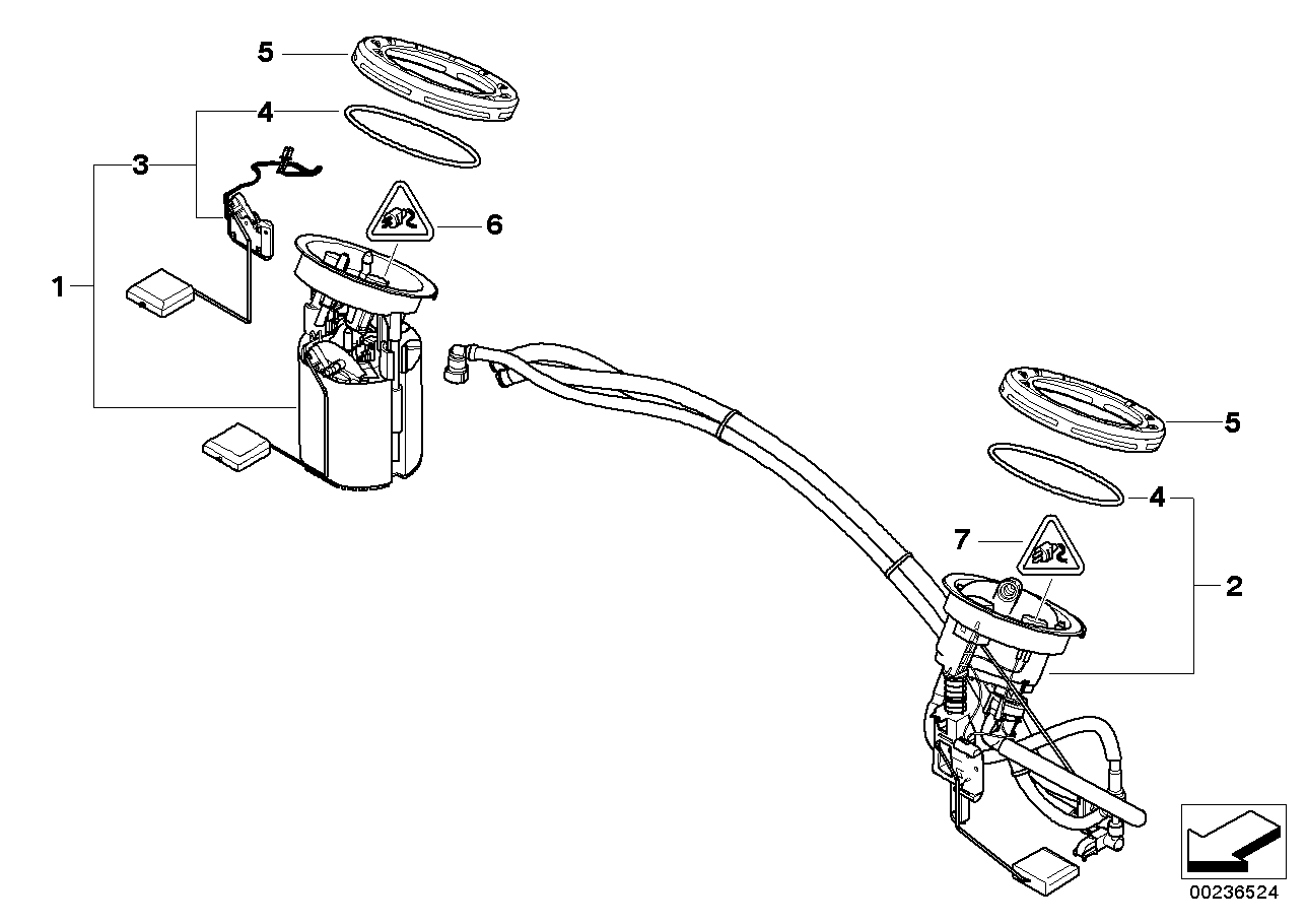 Genuine BMW 16117197076 Repair Kit, Fuel Pump/Fuel Level Sensor Chrome-free CR(VI)