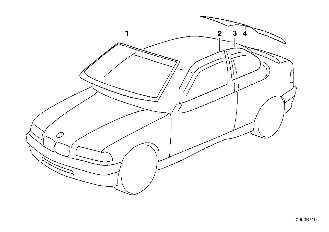 Genuine BMW 51311977216 Windshield, Clear With Anti-Glare Strip
