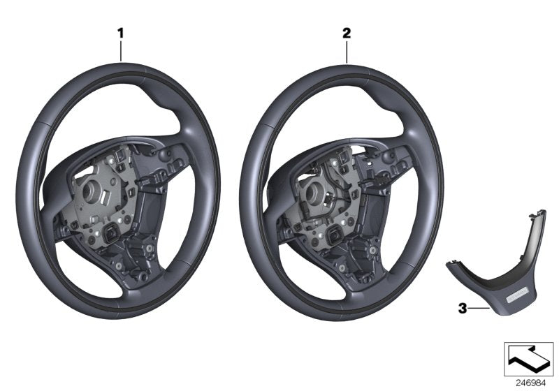 Genuine BMW 32337841889 Decor TriCover, Steering Wheel INDIVIDUAL (Inc. 650iX, 530d & 740Li)