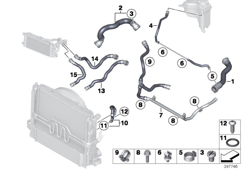 Genuine BMW 17127639027 E84 Refrigerant Pipe (Inc. X1)