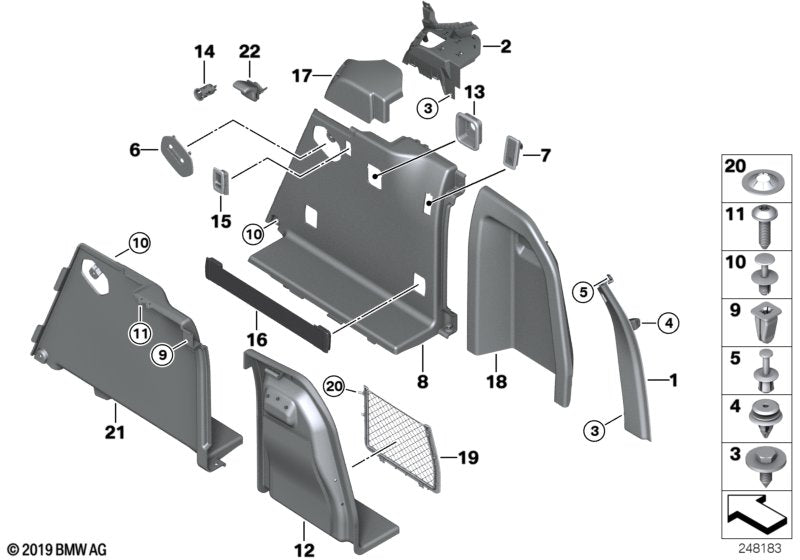 Genuine BMW 51477290004 F25 Hook, Flexnet (Inc. X3)