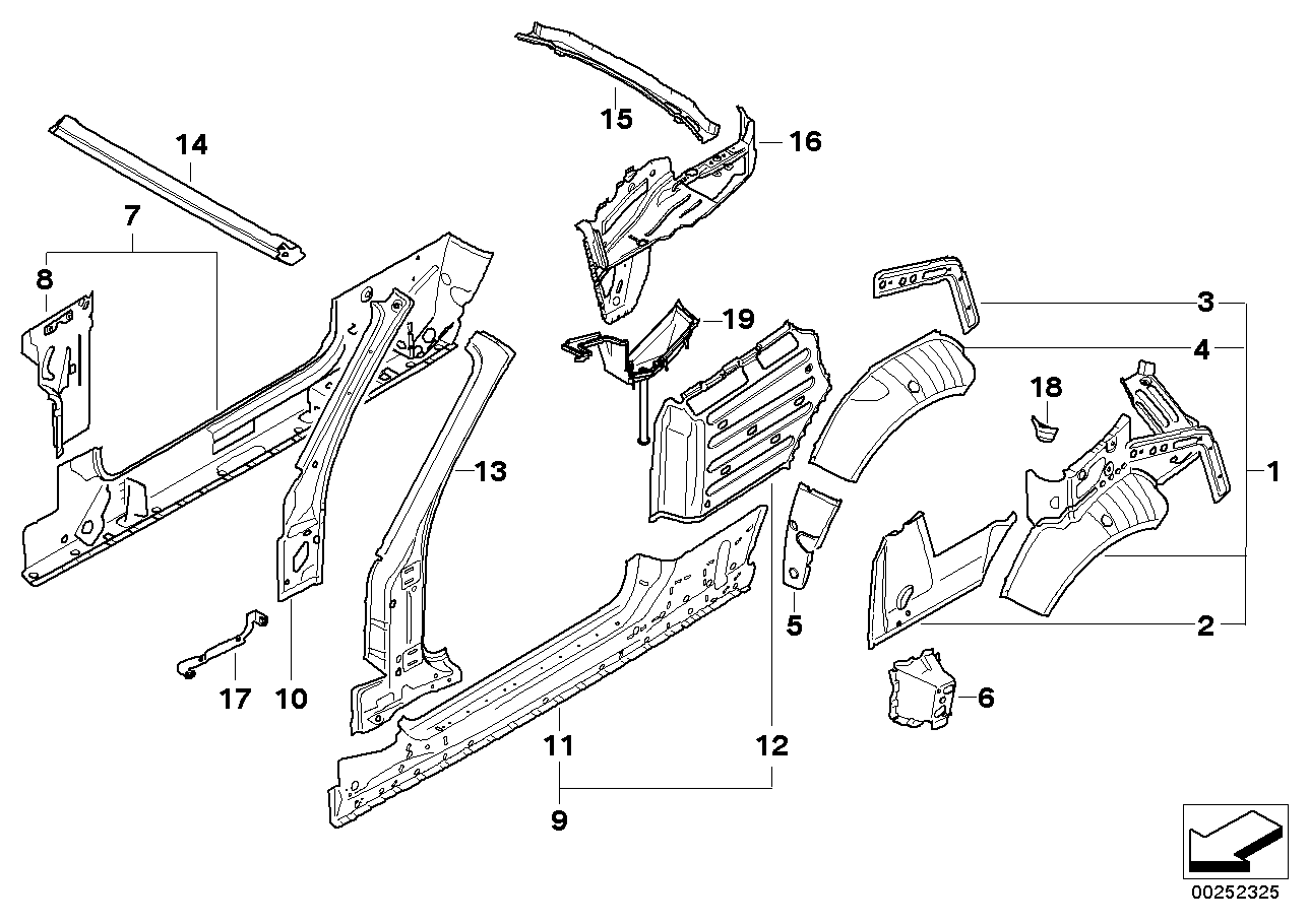 Genuine BMW 41217203299 E88 Cover Panel, Wheel House, Left (Inc. 118i, 120d & 120i)