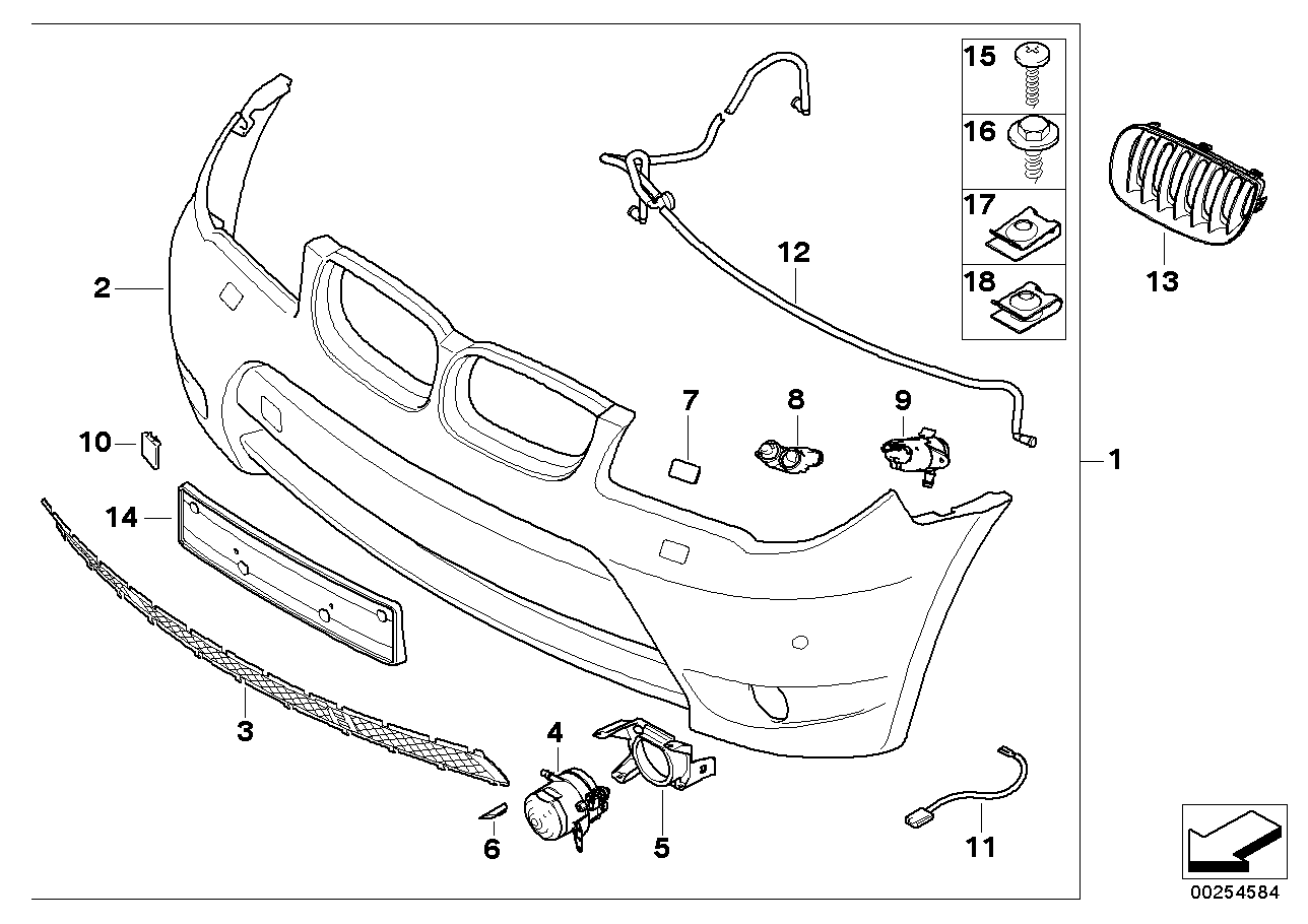 Genuine BMW 51110305015 E83 Holder, Fog Light Trim Left (Inc. X3)