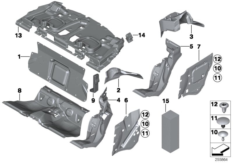 Genuine BMW 51487224798 Noise Insulation, Whlhousing, Trunk, Ri (Inc. 650iX 4.4, 640iX & 640d)