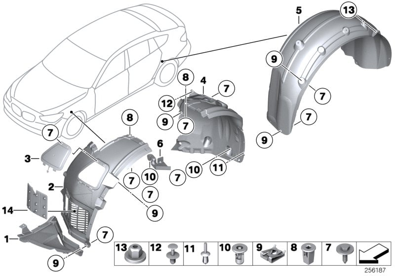 Genuine BMW 51717193503 Cover, Wheell Housing, Rear Left (Inc. 530d 155kW, 535d & 550iX 4.4)