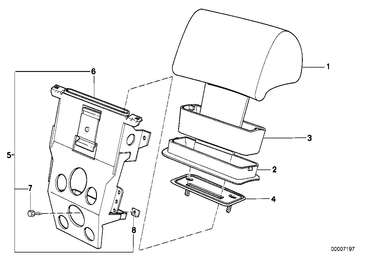 Genuine BMW 52208116435 E34 E32 Cover ULTRAMARIN (Inc. 735i, 540i & 730i)